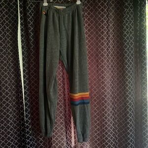 Aviator Nation knee striped sweatpants